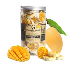 Bánh cuộn trái cây GUfoods Vị xoài - Chua ngọt tự nhiên, Giàu vitamin C, Ăn vặt healthy, Tốt cho sức khoẻ