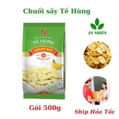 Chuối sấy khô giòn ngọt, trái cây sấy Huynh Đệ Tề Hùng gói 250g/500g