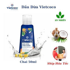Dầu dừa tinh khiết Vietcoco 50ml - dùng để dưỡng tóc, dưỡng da
