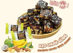 Kẹo chuối gừng đậu mè Bến Tre túi 200g
