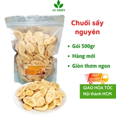 Chuối sấy khô giòn hàng nguyên An Nhiên gói 500g