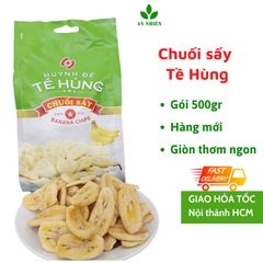 Chuối sấy khô giòn ngọt, trái cây sấy Huynh Đệ Tề Hùng gói 250g/500g