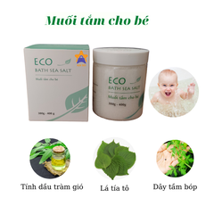 Muối tắm cho bé Eco 400gram, giảm rôm sẩy, mẩn ngứa