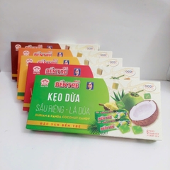 Các loại Kẹo dừa đặc sản Bến Tre Hai Tỏ hộp 6 thanh