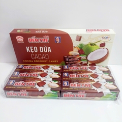 Kẹo dừa đặc sản Bến Tre Hai Tỏ Hộp 6 thanh vị cacao