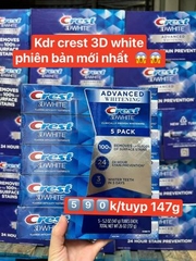 Set 5 Tuýp Kem Đánh Răng Crest Blue
