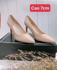 Giày cao gót Karl nude trơn 7cm size 5