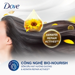 Combo Dove Phục Hồi Hư Tổn Dầu Gội 640g + Kem Xả 610g