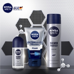 Bộ 3 sản phẩm Xịt và Lăn Ngăn Mùi NIVEA MEN Silver Protect
