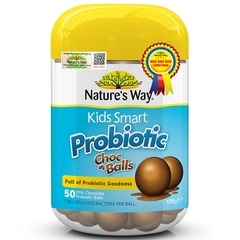 Nature's Way Kids Smart Probiotic Choc Balls - Kẹo lợi khuẩn tốt cho tiêu hóa của trẻ