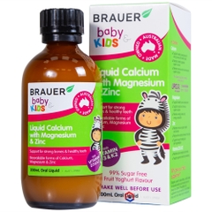 Siro BRAUER CALCIUM, MAGNESIUM, ZINC (trẻ từ 1t)-Lọ 200ml