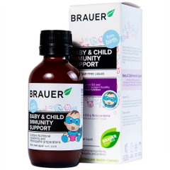 Siro BRAUER IMMUITY+D3-tăng để kháng (từ sơ sinh)-100ml