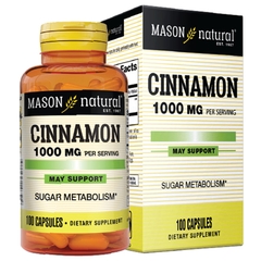 Mason Natural Cinnamon 1000mg - Hỗ trợ chuyển hóa đường