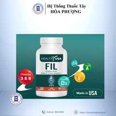 Viên uống FIL Healthy USA bổ sung Omega giúp sáng mắt, bổ não, khoẻ tim (Hộp 60 viên)