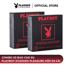 Bao cao su Playboy Studded Pleasure (đỏ) hộp 3 cái