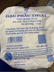 Gạc phẫu thuật 10cm*12 lớp