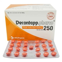 Giúp tiêu phong, mạnh gân cốt Decontapp.pharco 250 hộp 10 vỉ x 20 viên nén bao đường