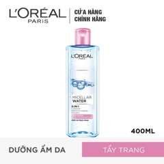 Tẩy trang L'oreal hồng cho da thường, nhạy cảm 400ml