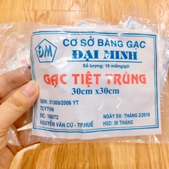 Gạc tiệt trùng Đại Minh 30cm* 30cm gói 10 miếng