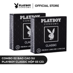 Bao cao su Playboy Classic (đen) hộp 3 cái