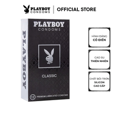 Bao cao su Playboy Classic (đen) hộp 12 cái