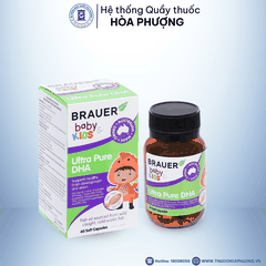 Brauer Baby & Kids Ultra pure DHA Bổ não, bổ mắt Trẻ 7 TH+ lọ 60 viên