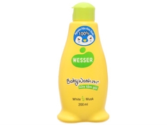 Sữa tắm gội kháng khuẩn Wesser Baby Wash 2in1 White Musk chai 200ml