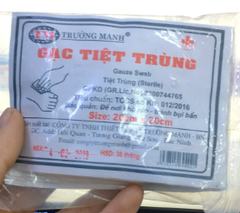 Gạc tiệt trùng Trường Mạnh 20cm*20cm