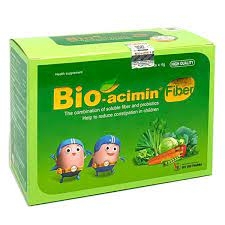 Cốm Bio-acimin Fiber bổ sung lợi khuẩn và chất xơ hộp 30 gói x 4g
