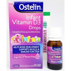 Ostelin Infant Vitamin D3 Drops 2.4mL Bổ Sung Vitamin D Cho Bé Dạng Nhỏ Giọt