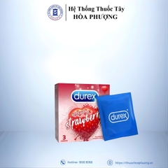 BCS Durex hộp 3 cái dâu strawberry
