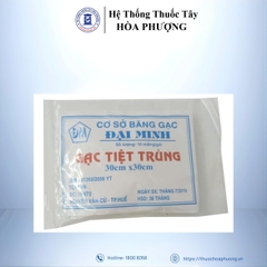 Gạc tiệt trùng Đại Minh 30cm* 30cm gói 10 miếng