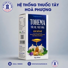 Bổ phế Tohema - tỏi hẹ, mật ong hộp 100ml