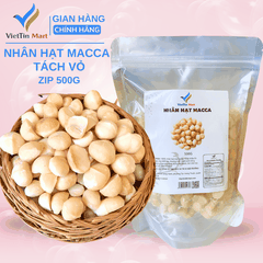 Nhân Hạt Macca Vỡ Đôi Zip Hút Chân Không VietTin Mart