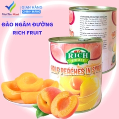 Đào Ngâm Nước Đường RICH FRUIT Lon 825g