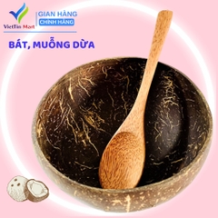 Bát Gáo Dừa Và Thìa Gỗ Tự Nhiên VIETTIN MART