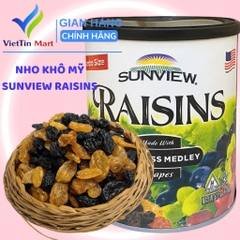 Nho Khô Mỹ SUNVIEW RAISINS Hũ 425g Loại Hỗn Hợp
