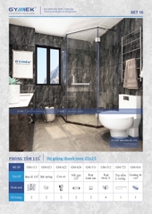SET 16-PHÒNG TẮM 135 (Hệ Giằng Thanh inox 25*25)