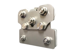 Cụm bánh xe kẹp khoan lỗ Inox cao cấp dùng cho ray 131