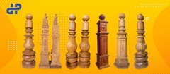 Trụ Lục Bình Trơn- Trụ Gỗ Lim