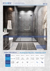 SET 34-PHÒNG TẮM 180 (Hệ  Giằng Trực Tiếp 2fix-Thanh inox 10*30)