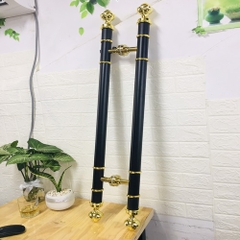 Tay nắm đen đầu sen vàng