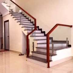 Tay vịn nhựa màu gỗ gõ vuông 60*60