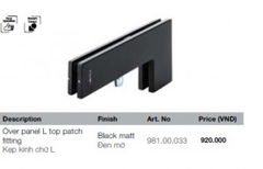 Kẹp kính chữ L Hafele màu đen 981.00.033