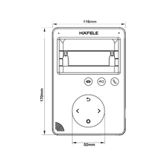  Màn hình cửa hafele SVM-740 959.23.084 
