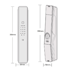 Khóa Điện Tử Hafele PP9000 màu đen mờ 912.05.691