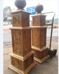 Trụ Cái Gỗ Lim Phúc Lộc Thọ