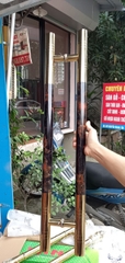 Tay nắm inox vân đá nâu Mạ vàng