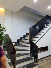 Tay Vịn Cầu Thang Lan Can Inox Mạ Titan Gold