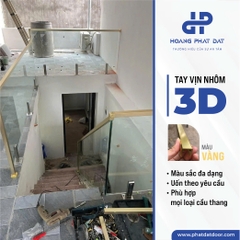 Tay Vịn Lan Can Cầu Thang Nhôm 3D Hộp 48x48